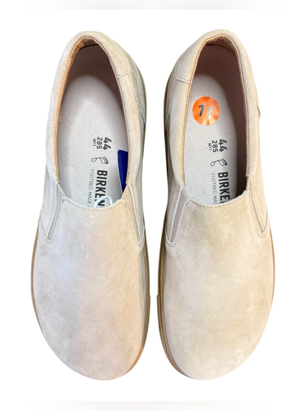 Birkenstock Oswego Suede Slip-On Shoes Sandcastle Beige Neutral Men’s Size 11 - Picture 6 of 11